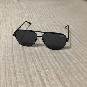 Quay Australia black aviator sunglasses